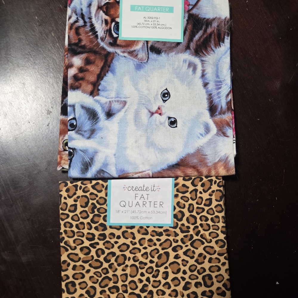 Cat and Leopard Print Fat Quarters